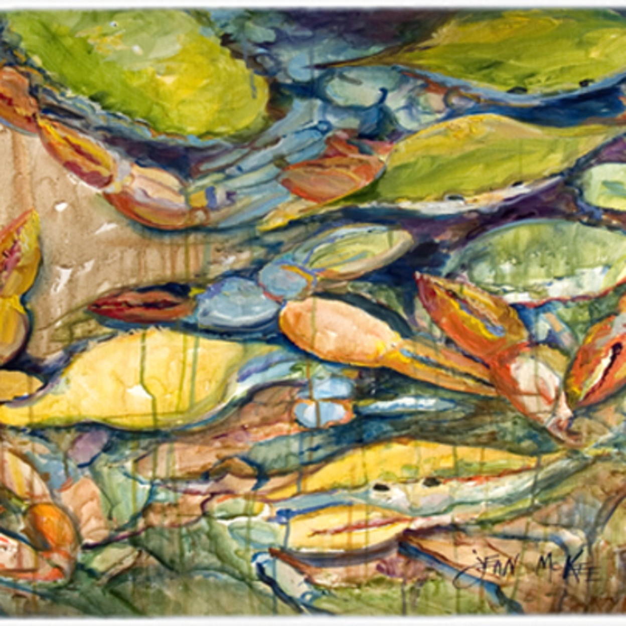 Jubilee Blue Crab Mouse Pad, Hot Pad or Trivet JMK1102MP