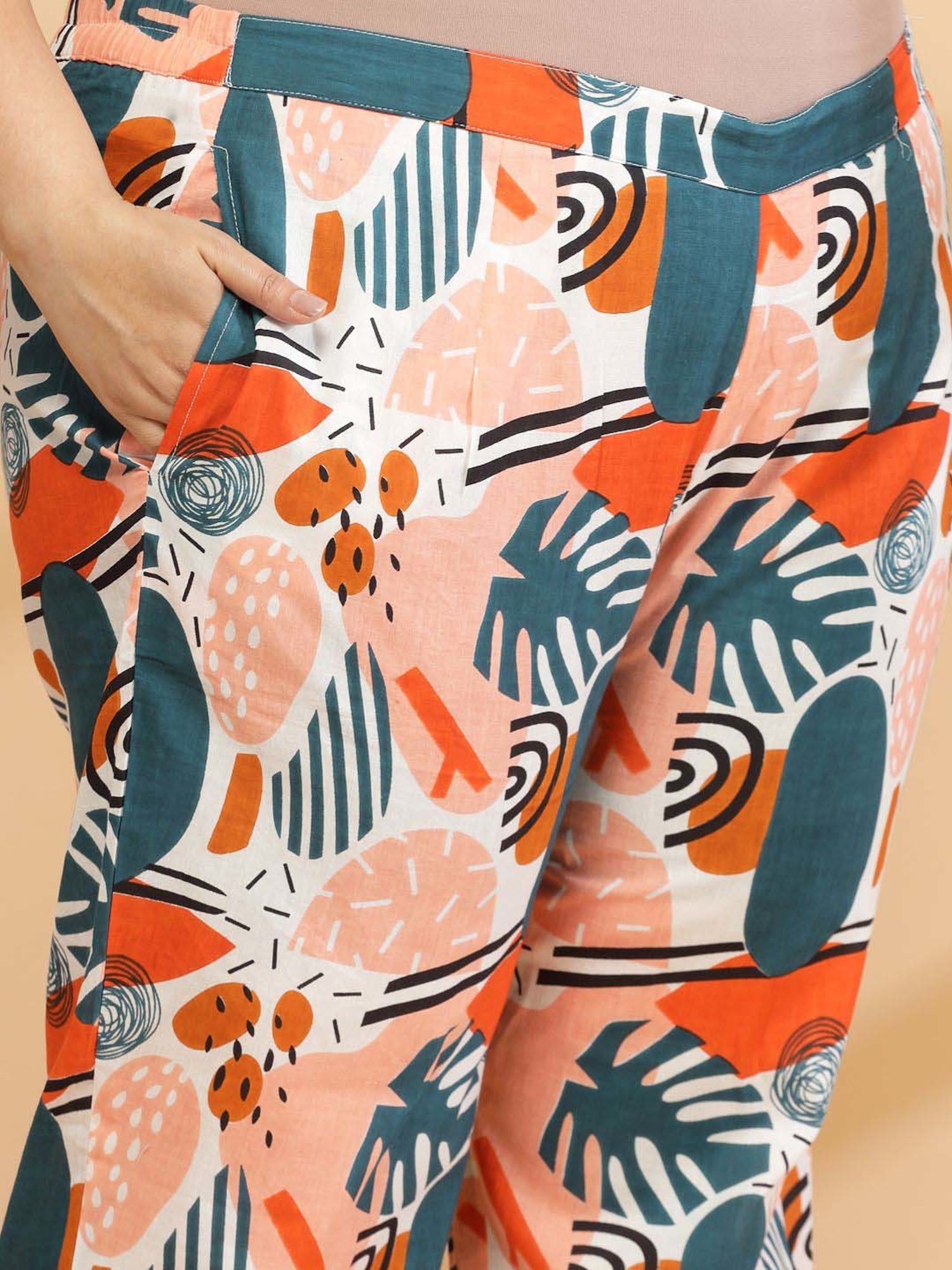 Sringam Multicolored Cotton Printed Co-Ord Sets