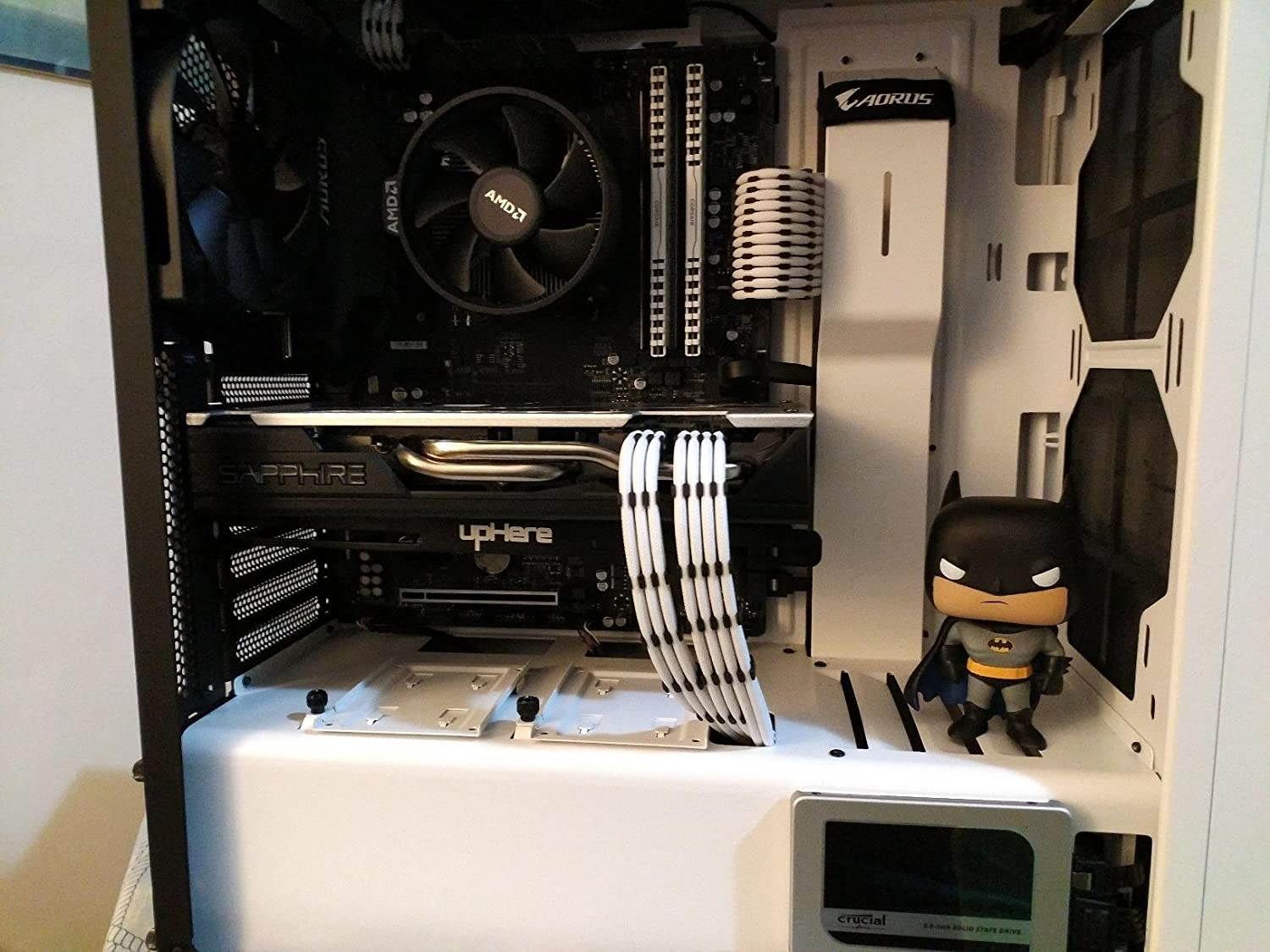 Sleeved Cable - Cable Extension for Power Supply with Extra-Sleeved 24-PIN 6-PIN 4+4 PIN 500mm Length with Combs,Green(19.7 inch/50CM),SC503