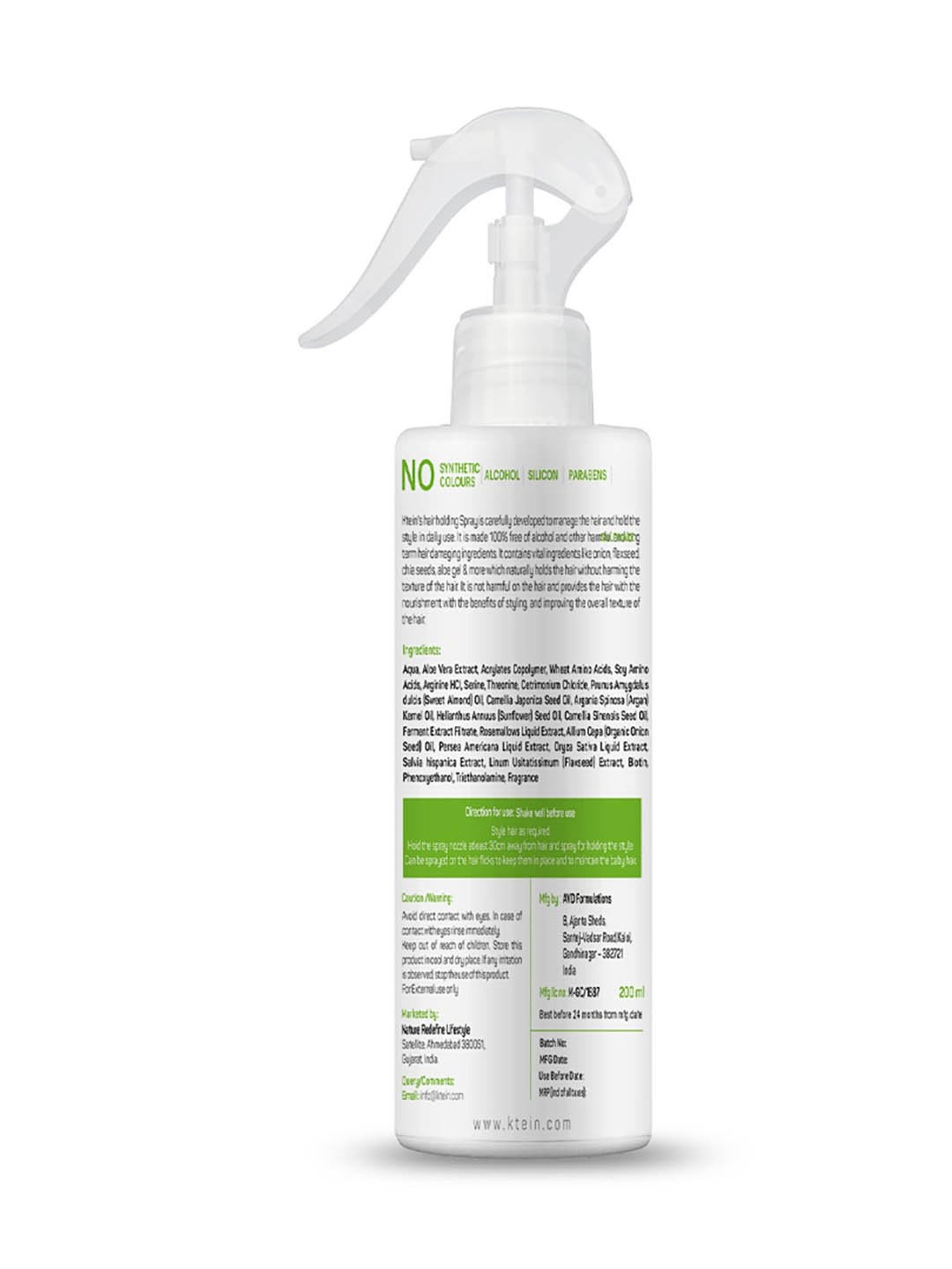 Ktein Natural Hair Holding Mist - 200 ml