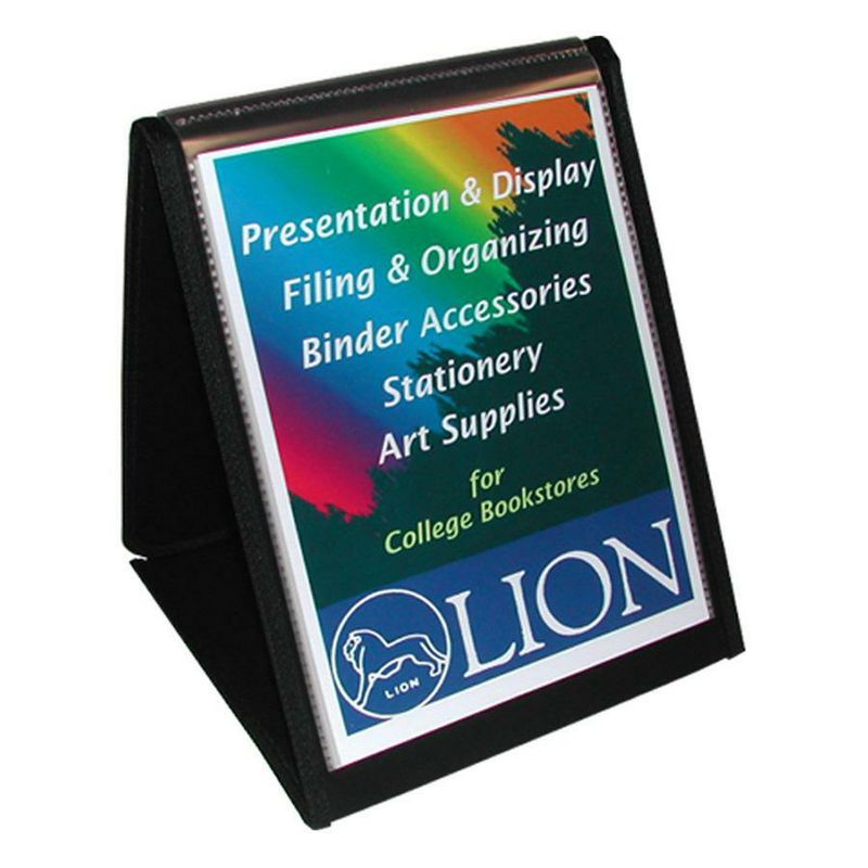 Lion Office Products Display Book Vertical Easel 8-1/2"x11" Black 39009