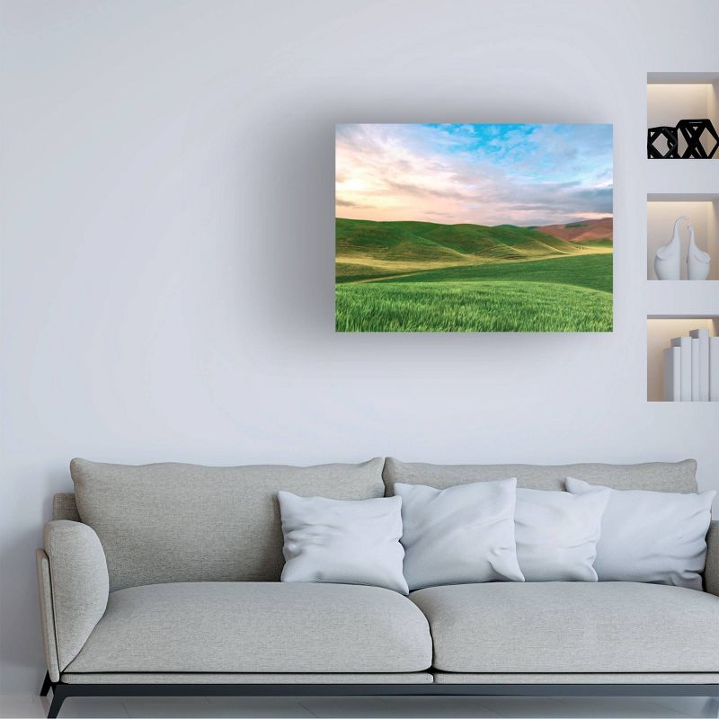 14" x 19" James McLoughlin 'Farmscape V' Unframed Wall Canvas - Trademark Fine Art