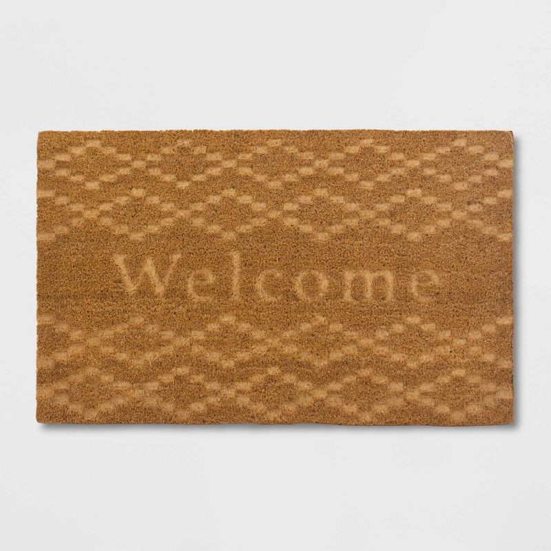 Etched Welcome Doormat Beige - Threshold™