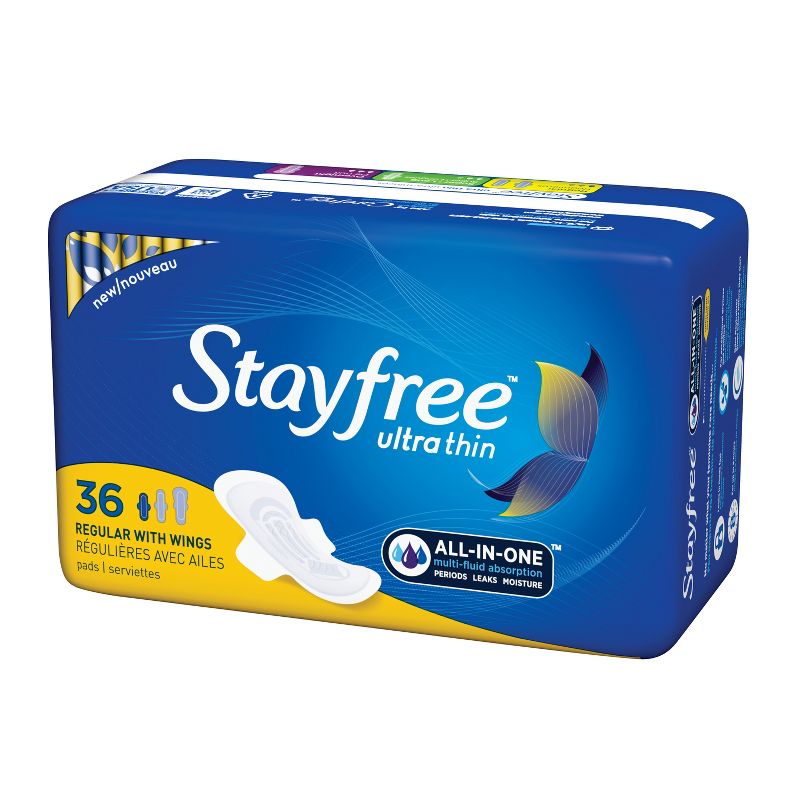 Stayfree Ultra Thin Pads with Wings - Unscented - Regular - 36ct