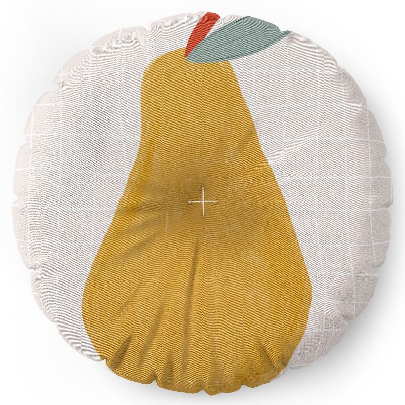 Hello Twiggs Yellow Pear Round Floor Pillow - Deny Desings