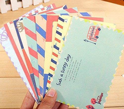 32 Pcs Assorted Color Cute Special Design Writing Paper Letter & 16 Pcs Envelope Writing Stationery Paper Set