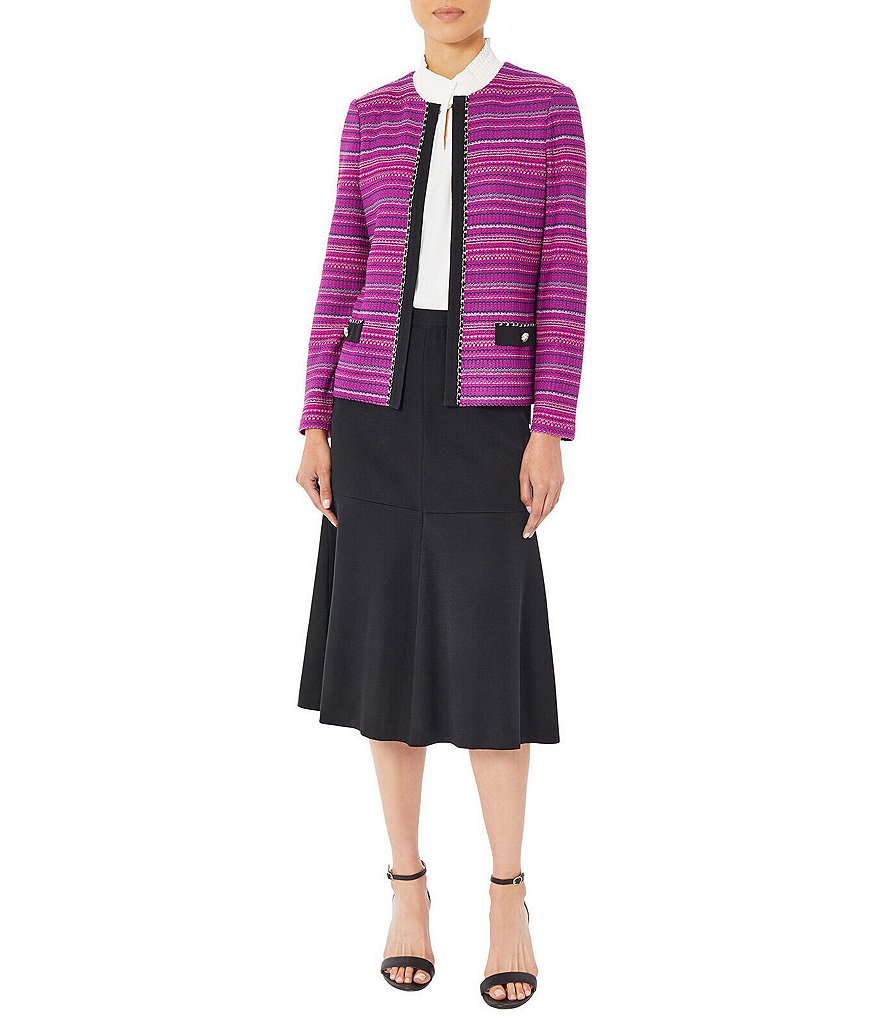 Kasper Glen Plaid Notch Lapel Two Button Front Pocket Jacket