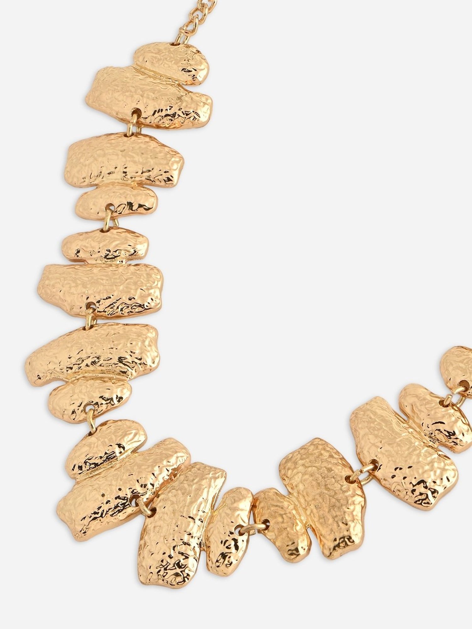 ToniQ Gold-Plated White Baroque Choker Necklace for Women