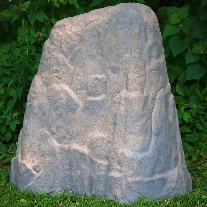 30" Textured Painted Garden Stone Extra Large - Gray - Emsco