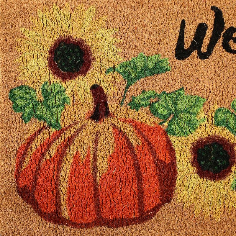 1'5"x2'5" Rectangle Outdoor Pressed or Molded Solid Accent Rug Orange - Sunnydaze Decor