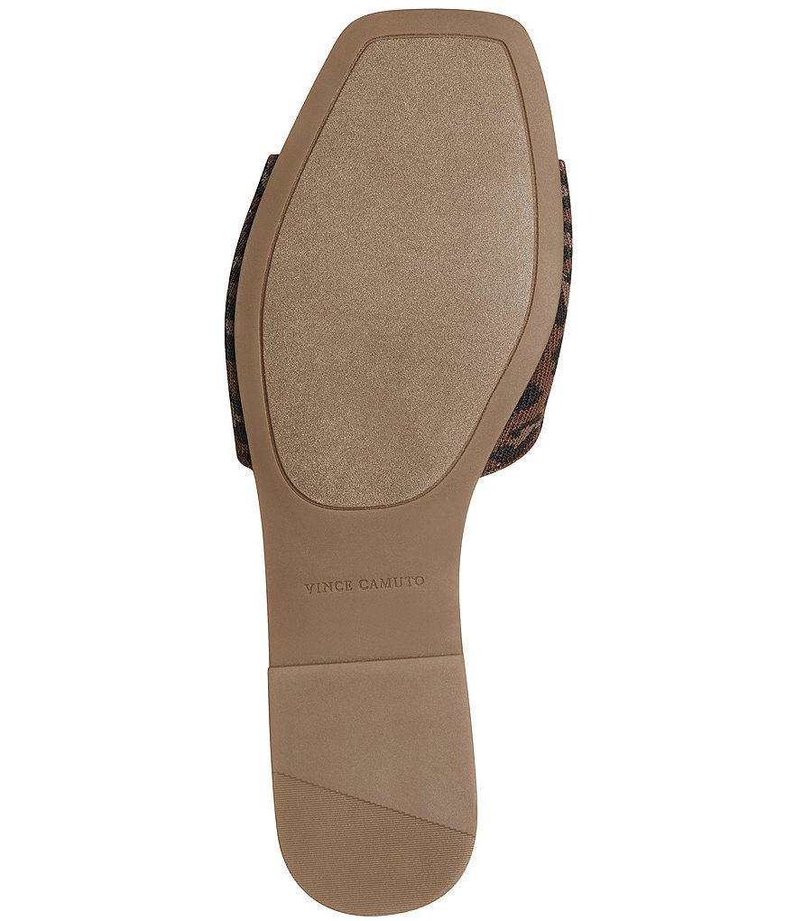 Vince Camuto Skylinna Washable Leopard Print Knotted Flat Sandals