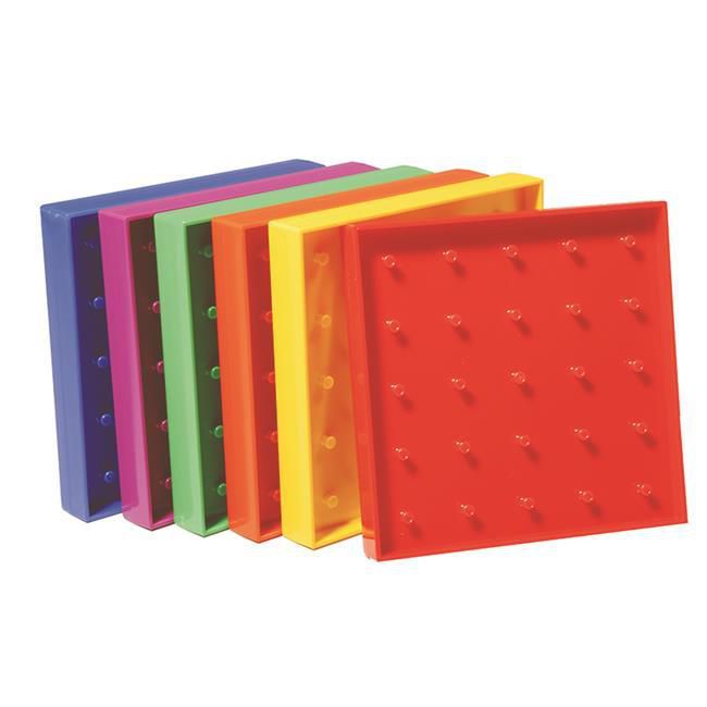 Learning Advantage 5In Plastic Geoboards 5X5 Pin Array 7728
