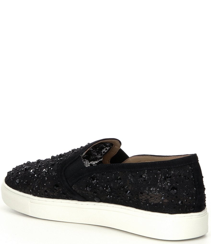 Kurt Geiger London Lexi Eagle Glitter Leather Lace-Up Sneakers