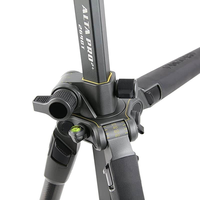 Alta Pro 2+ 264CT Carbon Fiber Tripod, Multi-Angle Center Column, for Sony, Nikon, Canon DSLR Cameras, Gray