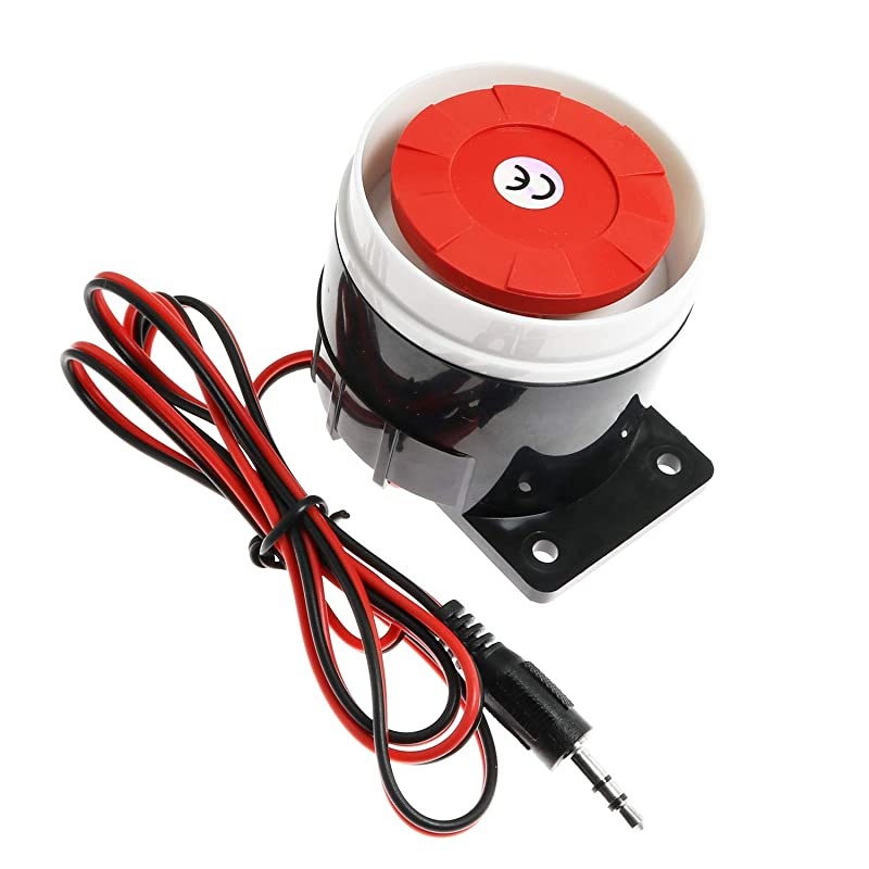 1Pack DC 12V 120dB Piezo Electronic Buzzer Alarm Horn Wired Siren for Home Security Alarm System
