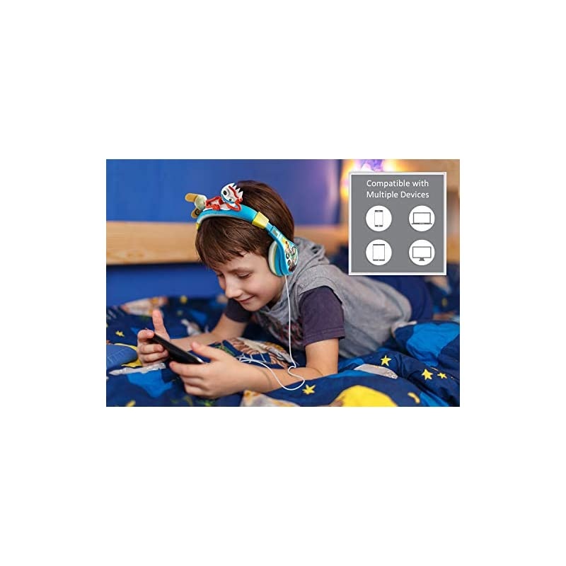 Headphones for Toy Story 4 Forky Adjustable Stereo TangleFree 35Mm Jack Wired Cord Over Ear Headset for Children Parental Volume Control Kid Friendly Safe Perfect for School Home Travel