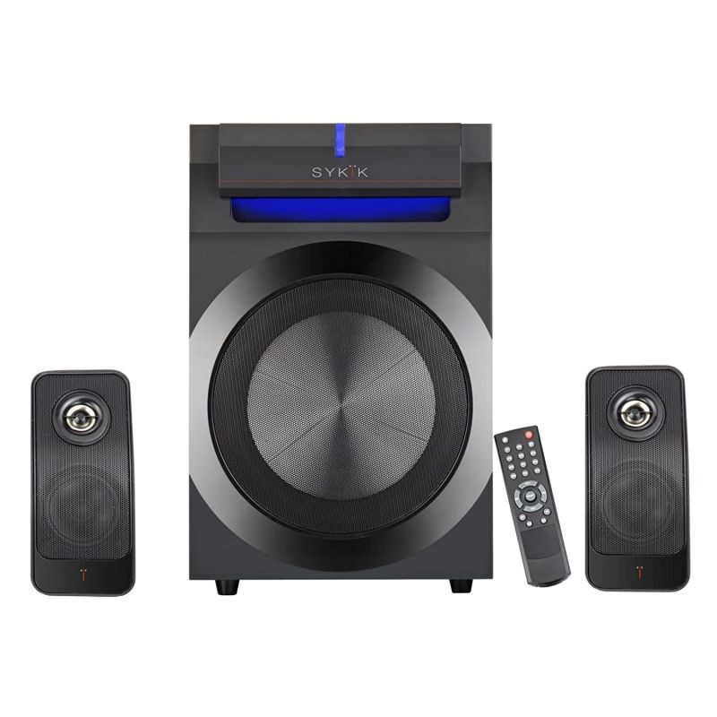 Sykik Power SPP0298BT, Bluetooth Powerful 210W RMS, with 8" Active Subwoofer, 2X 8 Passive, Remote Control, SD, USB and FM Radio