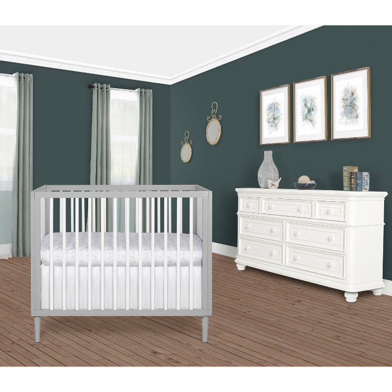 Dream On Me Cody 4-in-1 Mini Modern Crib - Gray