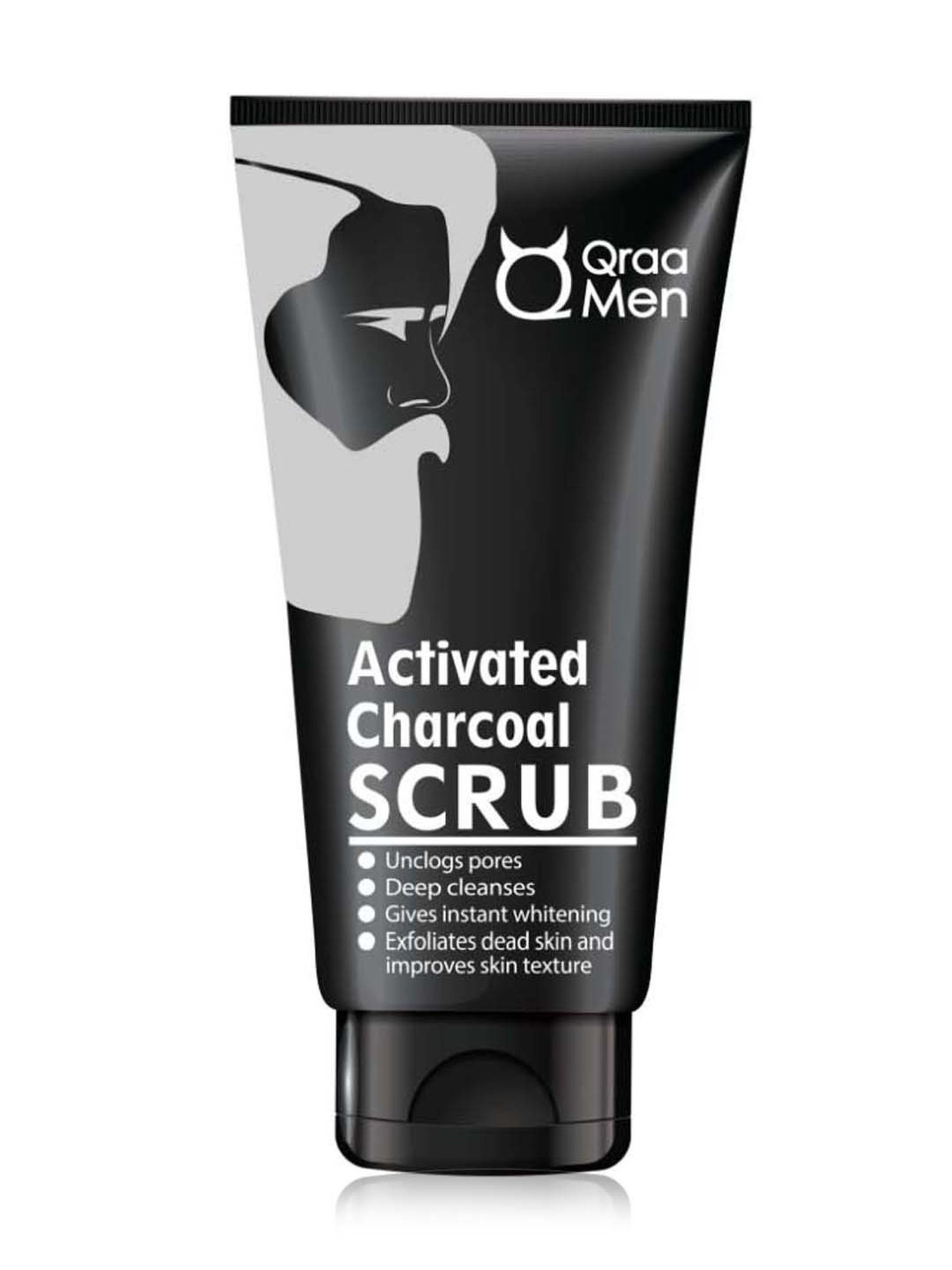 Qraa Men Activated Bamboo Charcoal Scrub - 100 gm