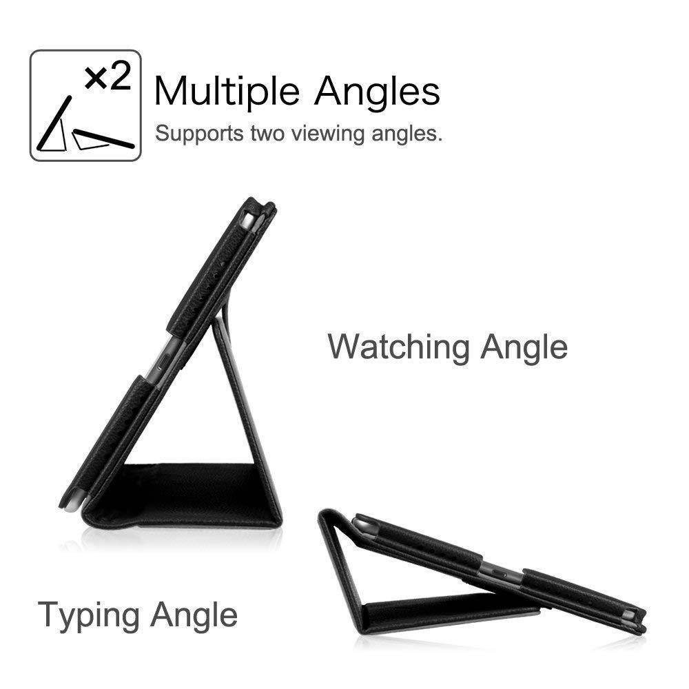 Fintie iPad Pro 9.7 Case, Premium Vegan Leather Folio [Slim Fit] Standing Smart Protective Cover with Auto Sleep/Wake Feature for Apple iPad Pro 9.7 Inch 2016 Release Tablet, Black