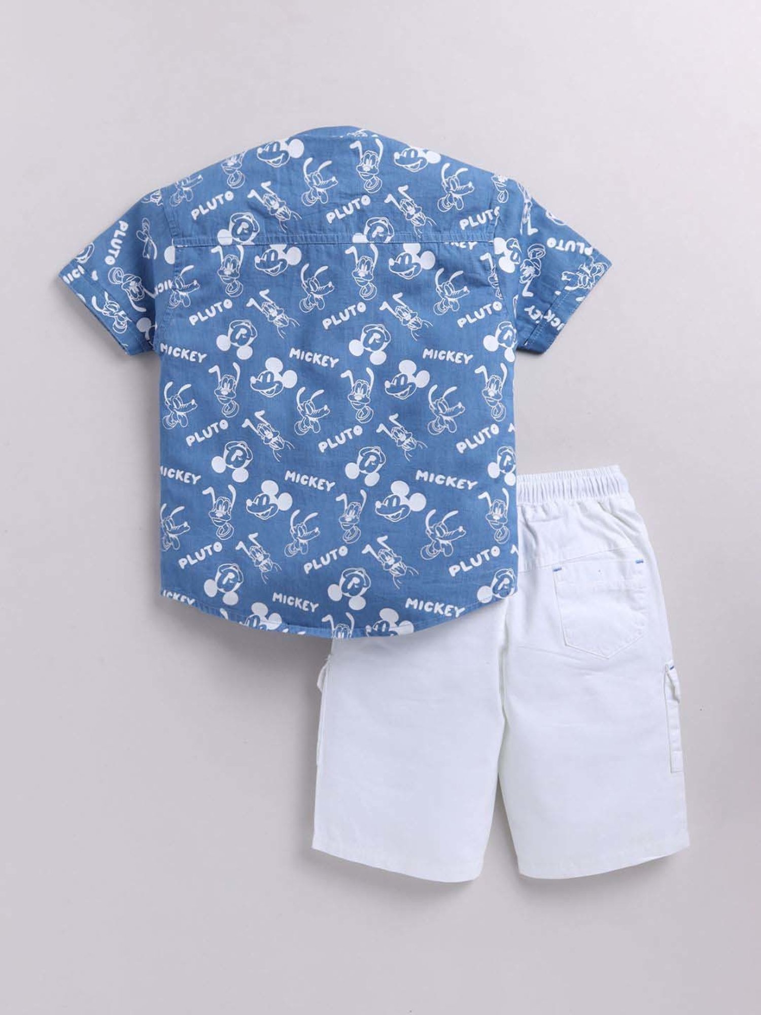 UNO KIDS Boys Sky Blue & White Printed Top & Short sets