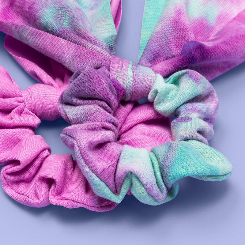 Girls' 2pk Twister Hair Ties - More Than Magic™ Pink/Teal