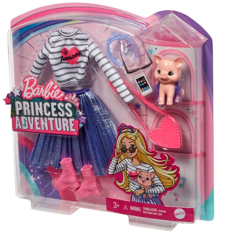 Barbie Princess Adventure Doll Clothes Fashion Pack with Pet Pig