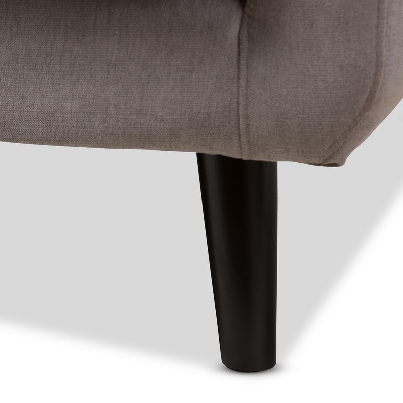 Faux Leather Accent Chair and Ottoman Charcoal Gray - EveryRoom