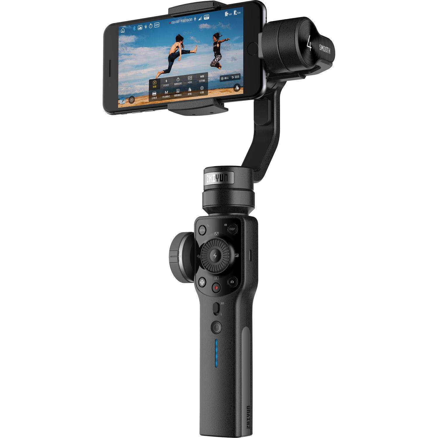 Zhiyun Smooth 4 3-Axis Handheld Gimbal Stabilizer for Smartphones, Black
