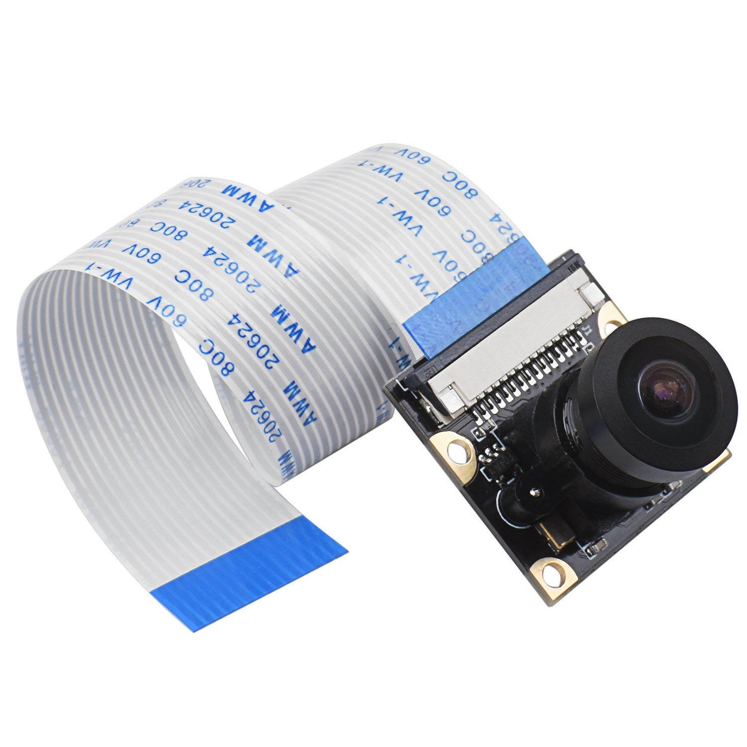 Werleo Raspberry Pi Camera Module Wide-Angel Fish-Eye Camera Lenses 5 Megapixels 1080P OV5647 Sensor with Pi Zero Ribbon Cable & FPC Cable for Raspberry Pi 3B+ 3B 2B Zero