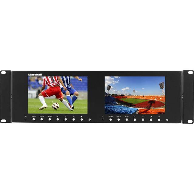Marshall Electronics M-LYNX-702 V.3 Dual 7" 1280x800 Rackmount LED Display
