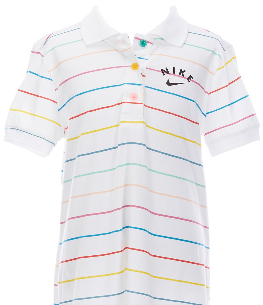 Nike Big Girls 7-16 Stripe Polo Shirtdress
