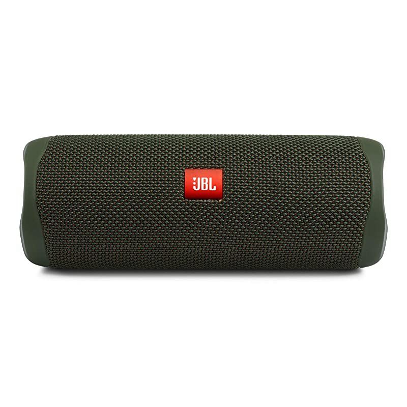 Flip 5 Waterproof Portable Wireless Bluetooth Speaker Bundle with divvi Protective Hardshell Case Green