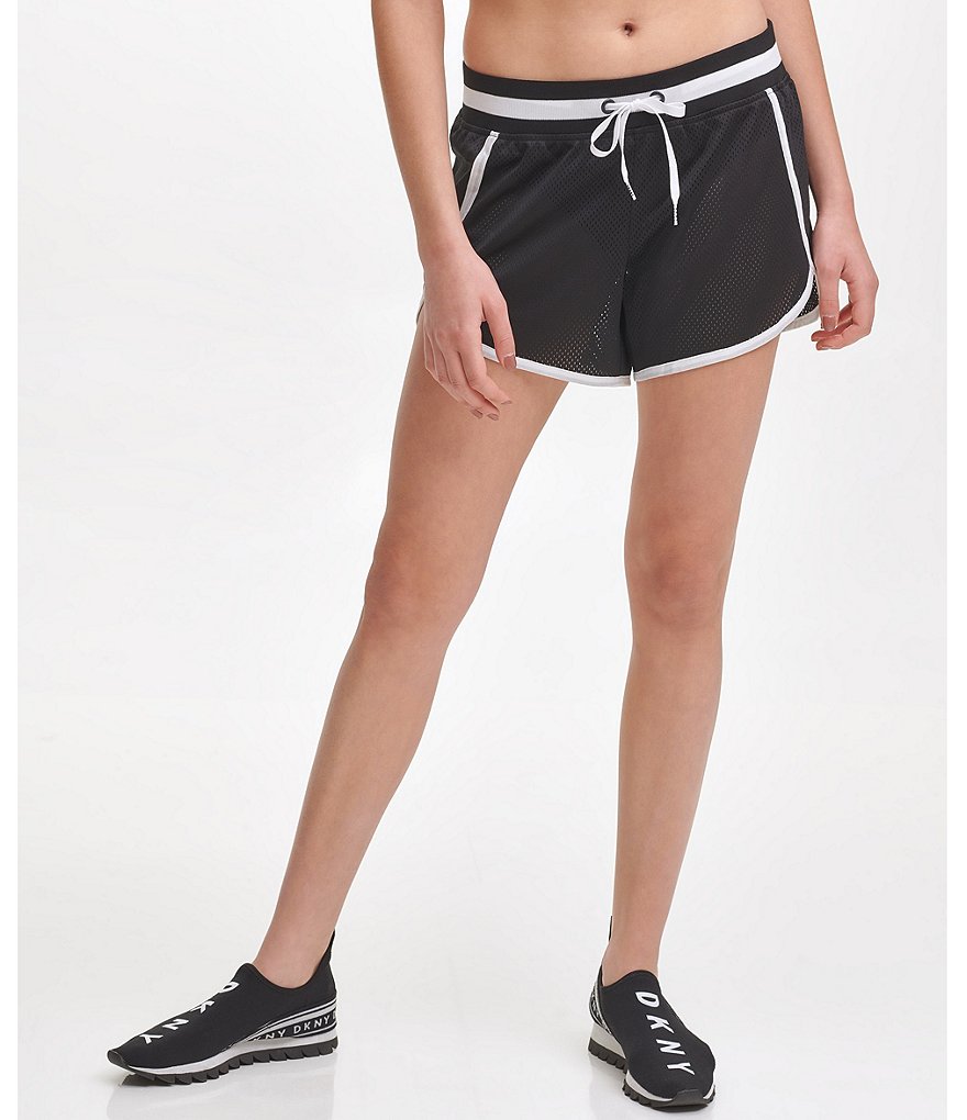DKNY Sport Dolphin Hem Mesh Shorts
