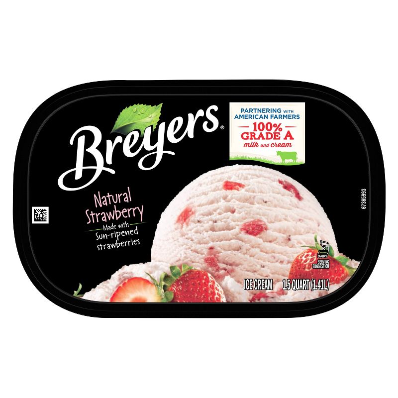 Breyers All Natural Strawberry Ice Cream - 48oz