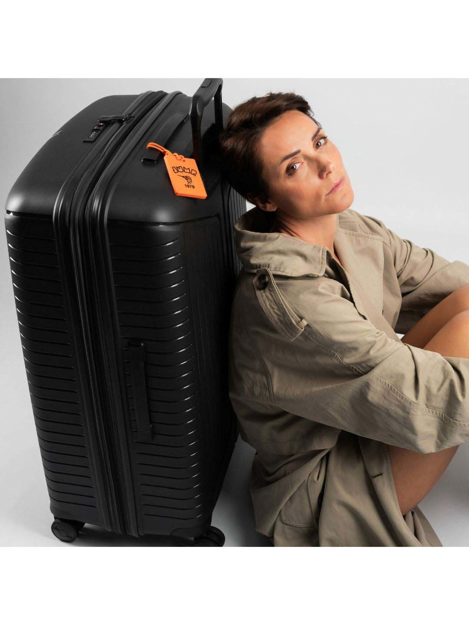 Jump Evae Black 8 Wheels Small Hard Cabin Trolley Bag