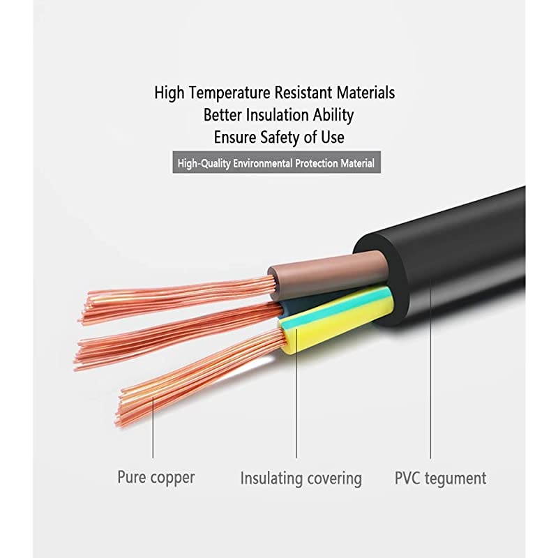 10 x DC Power Right Angle Barrel Male Jack Plug with Wire PC DIY 5.5 x 2.1mm