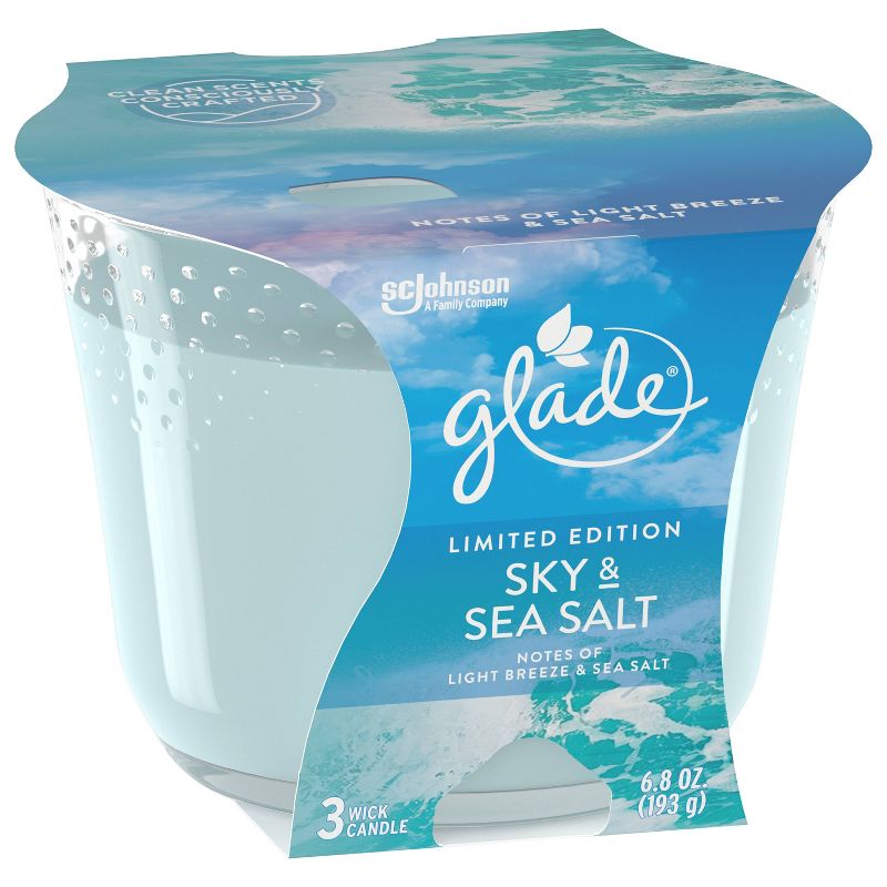 Glade Sky  Sea Salt 3-Wick Candle - 6.8oz