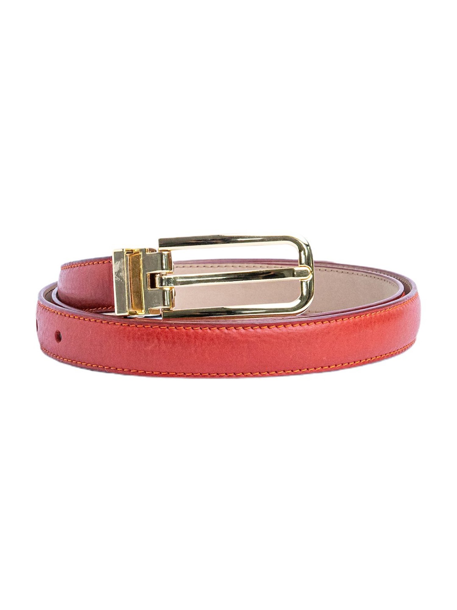 Hidesign Mariko Brown Solid Leather Narrow Belt