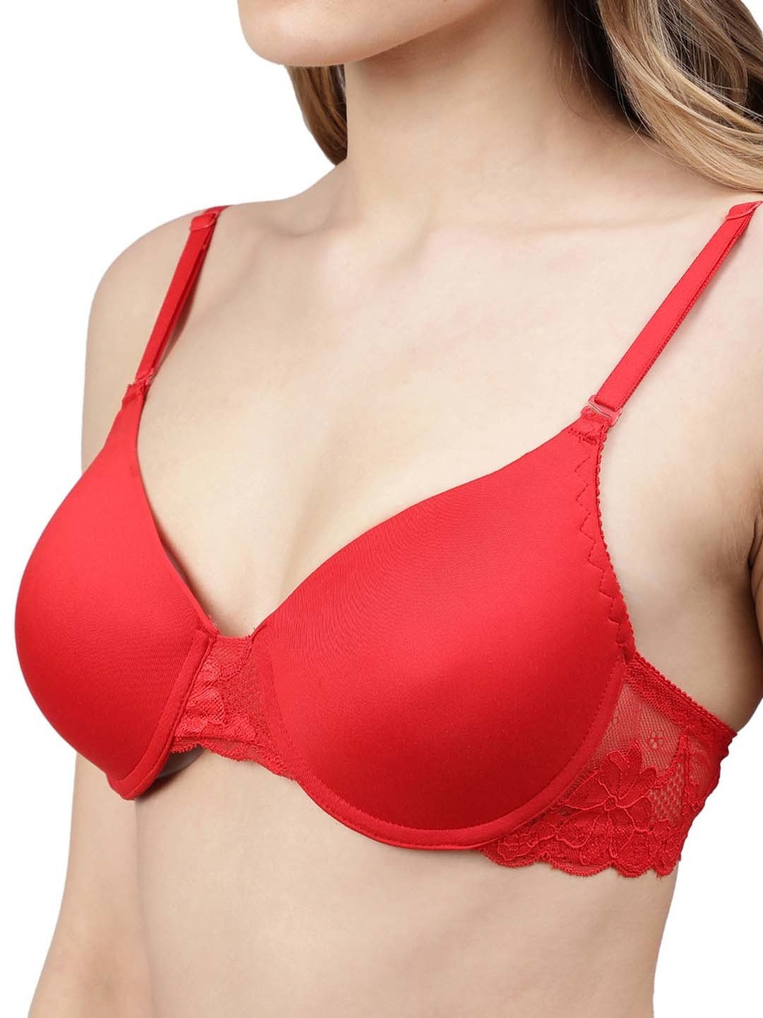 Cukoo Red Full Coverage Padded Everyday Bra