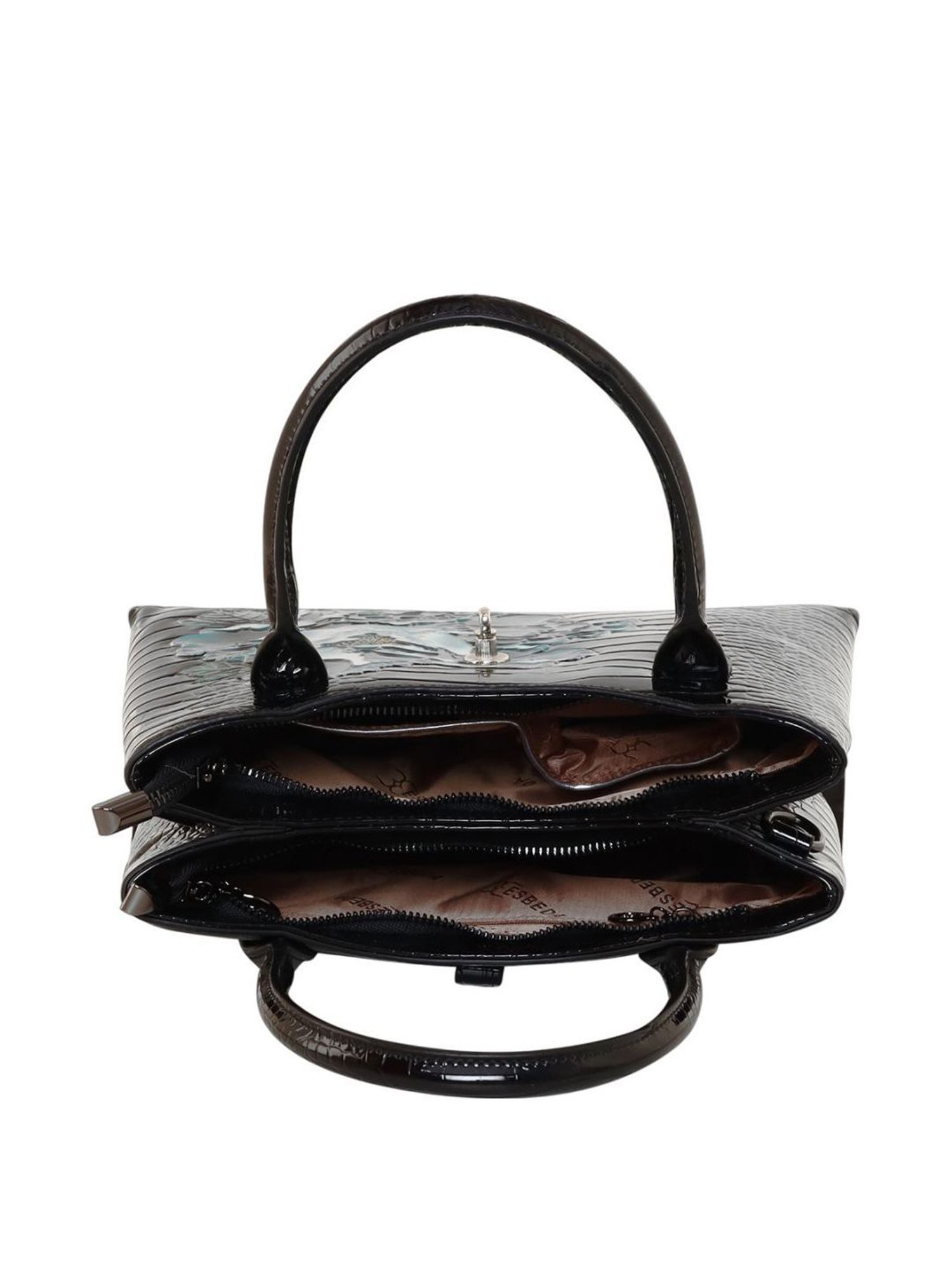 Tohl Avon Black Solid Medium Handbag