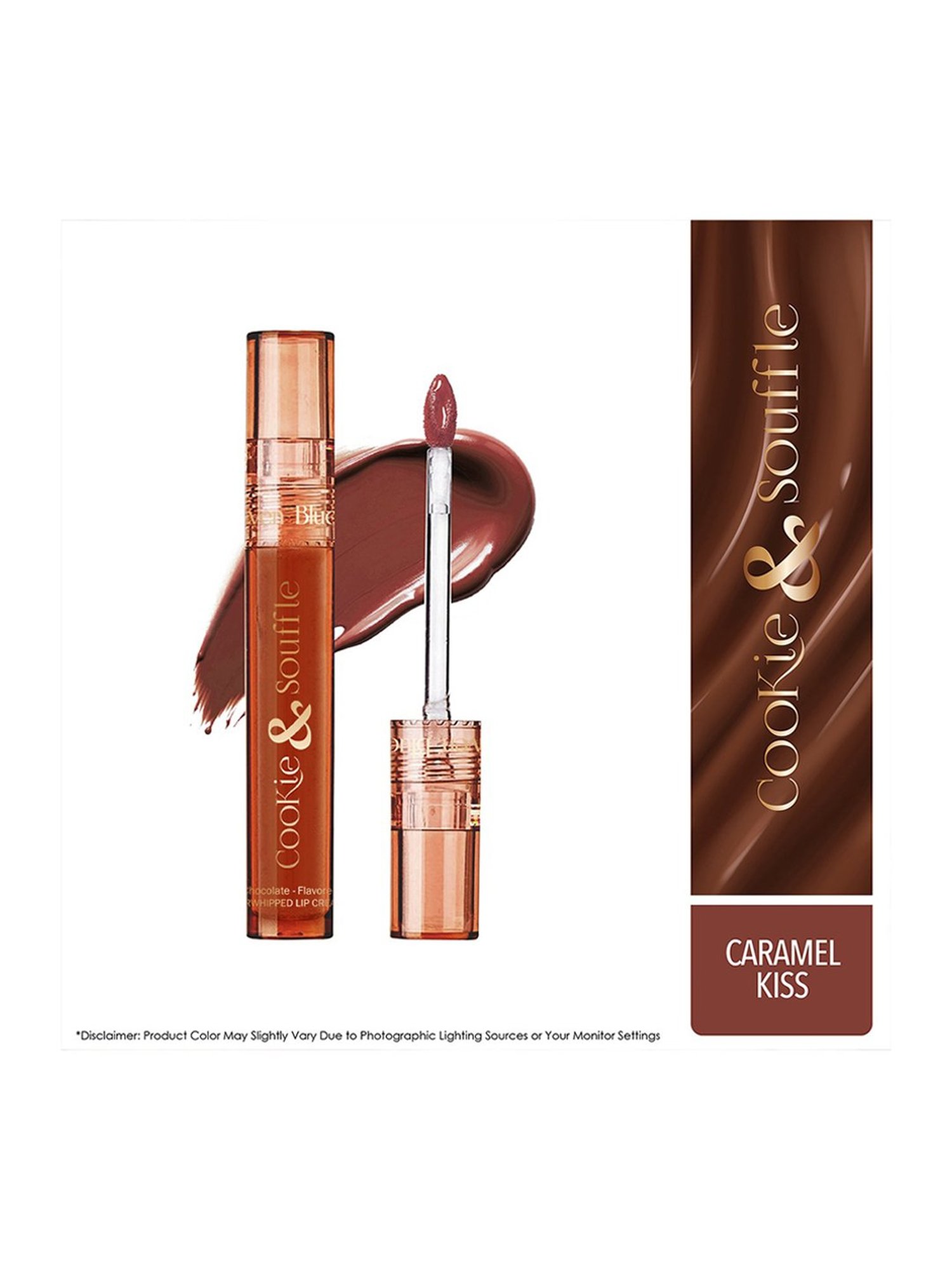 Blue Heaven Cookie & Souffle Chocolate - Flavored Airwhipped Lip Cream Caramel Kiss - 3.2 ml