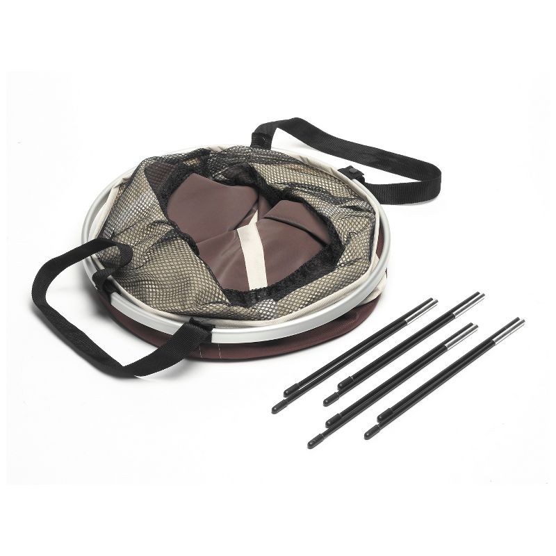 Household Essentials Rolling Laundry Hamper Storage Cart Natural/Light Ash