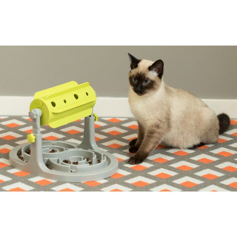 PawsMark Brain Stimulation Pet IQ Feeder Puzzle Maze Toy Slow Dispensing with Adjustable Height