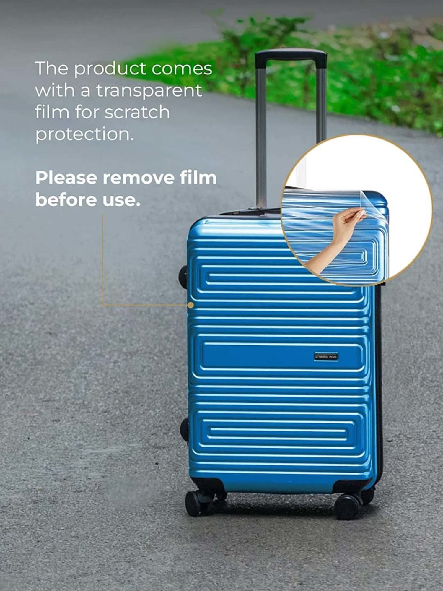 Nasher Miles Dalhousie Hard-Sided Poycarbonate Check-in Titanium Blue 28 inch |75cm Trolley Bag