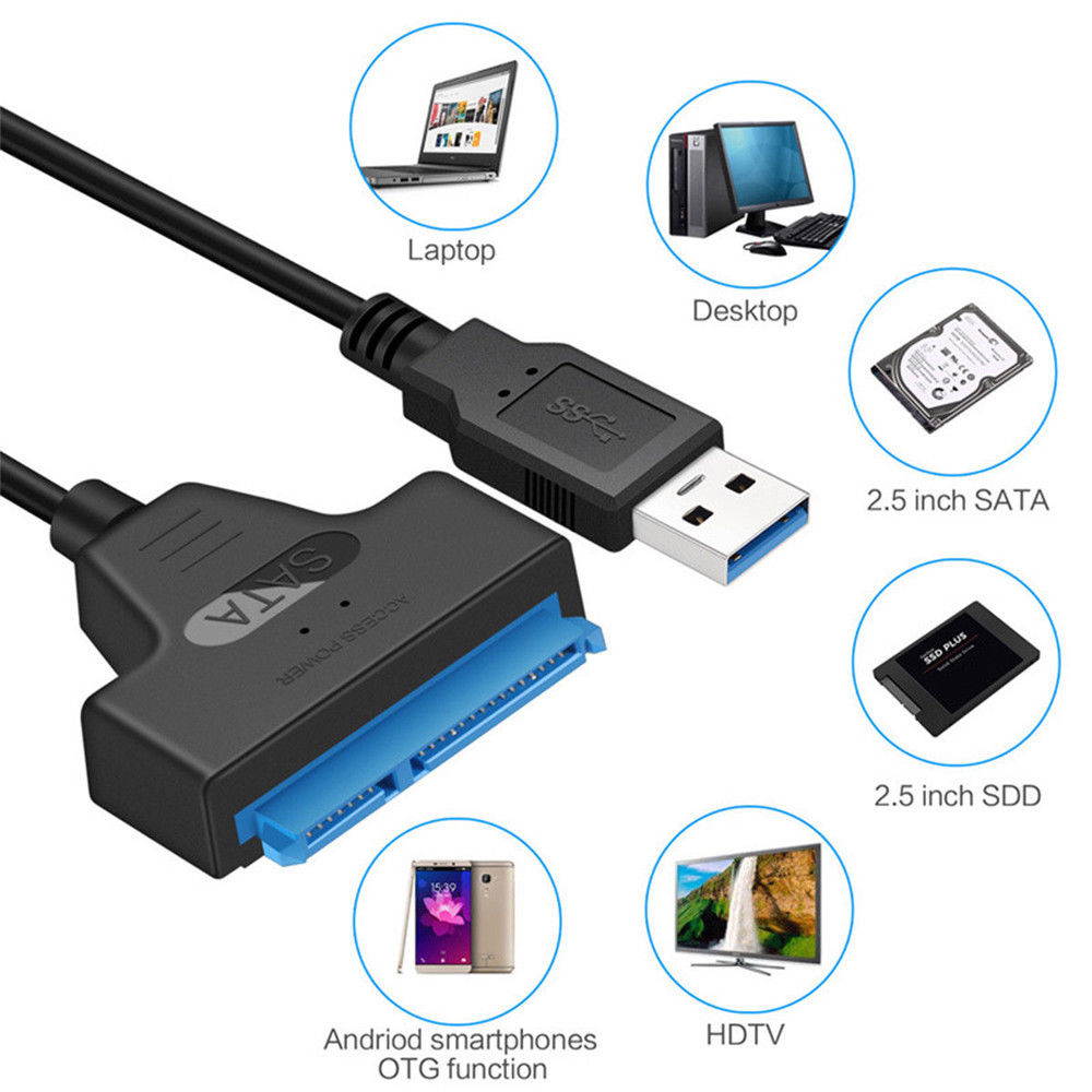 USB 3.0 to 2.5" SATA III Hard Drive Adapter Cable/UASP -SATA to USB3.0 Converter