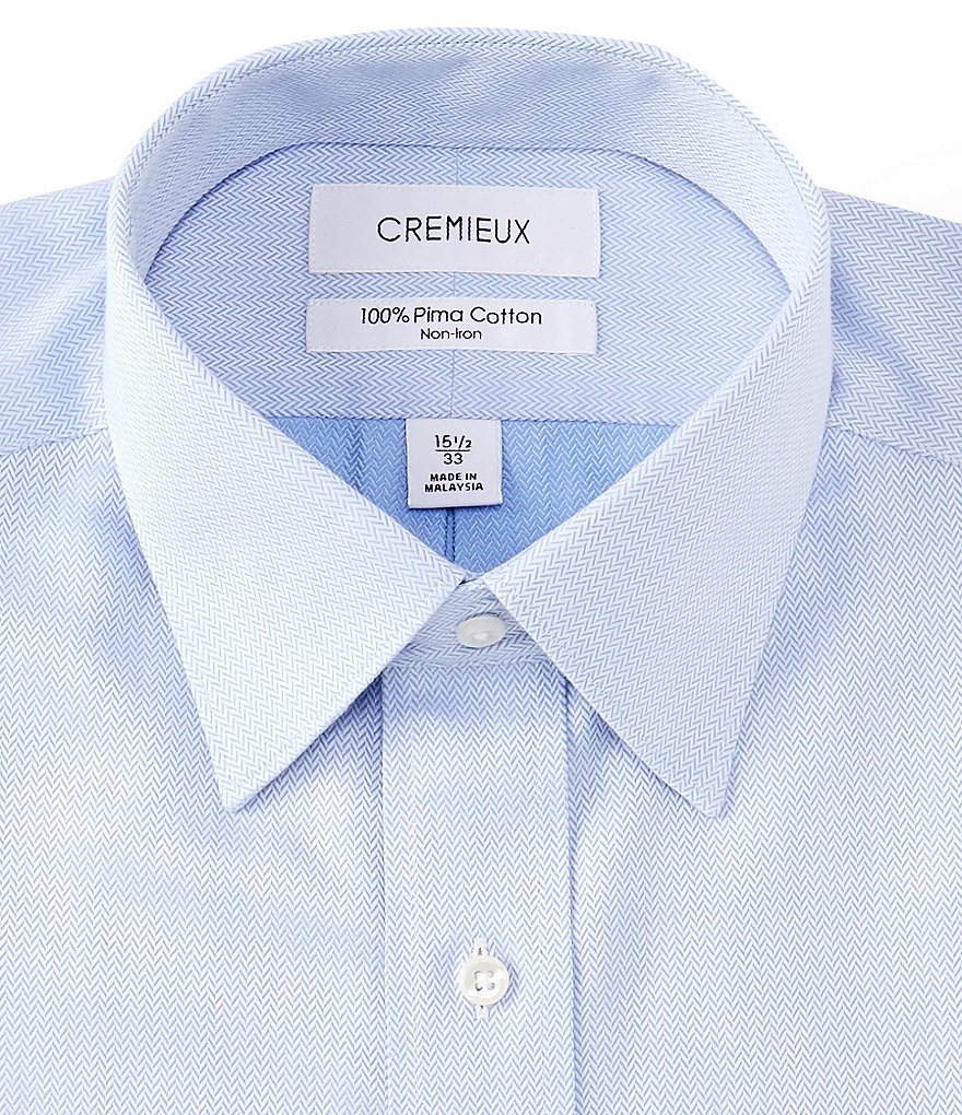 Psycho Bunny Non-Iron Modern Fit Spread Collar Solid Dress Shirt