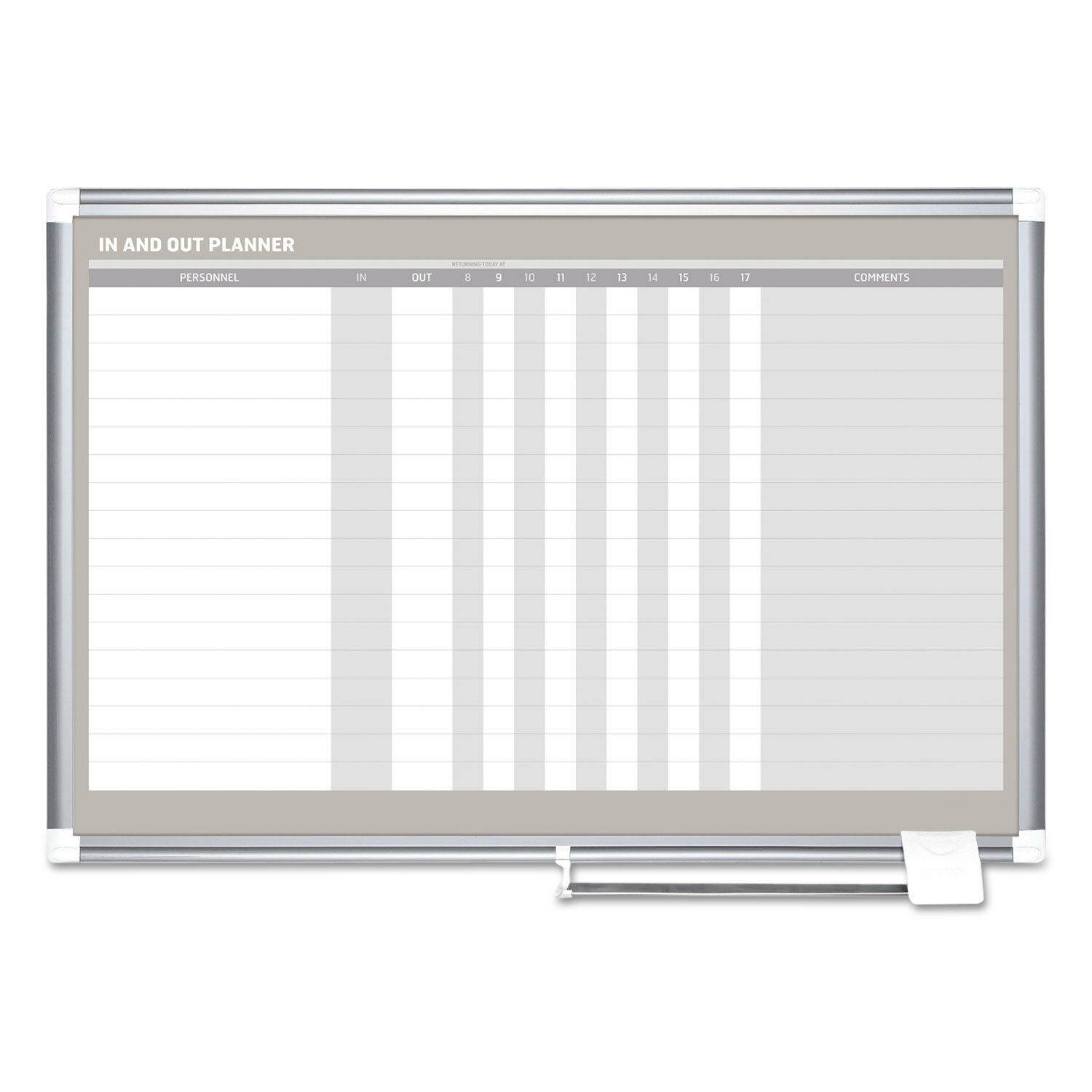 Mastervision In-Out Magnetic Dry Erase Board 36x24 Silver Frame GA01110830