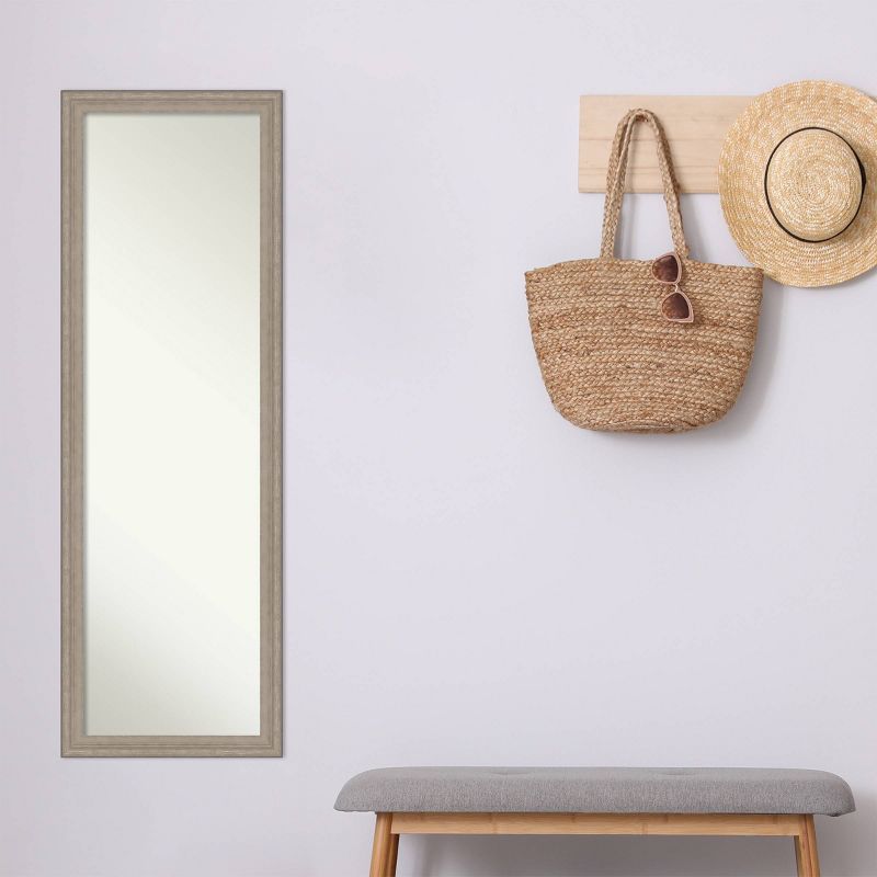 15"x51" White Full Length Over The Door Mirror White - Patton Wall Decor