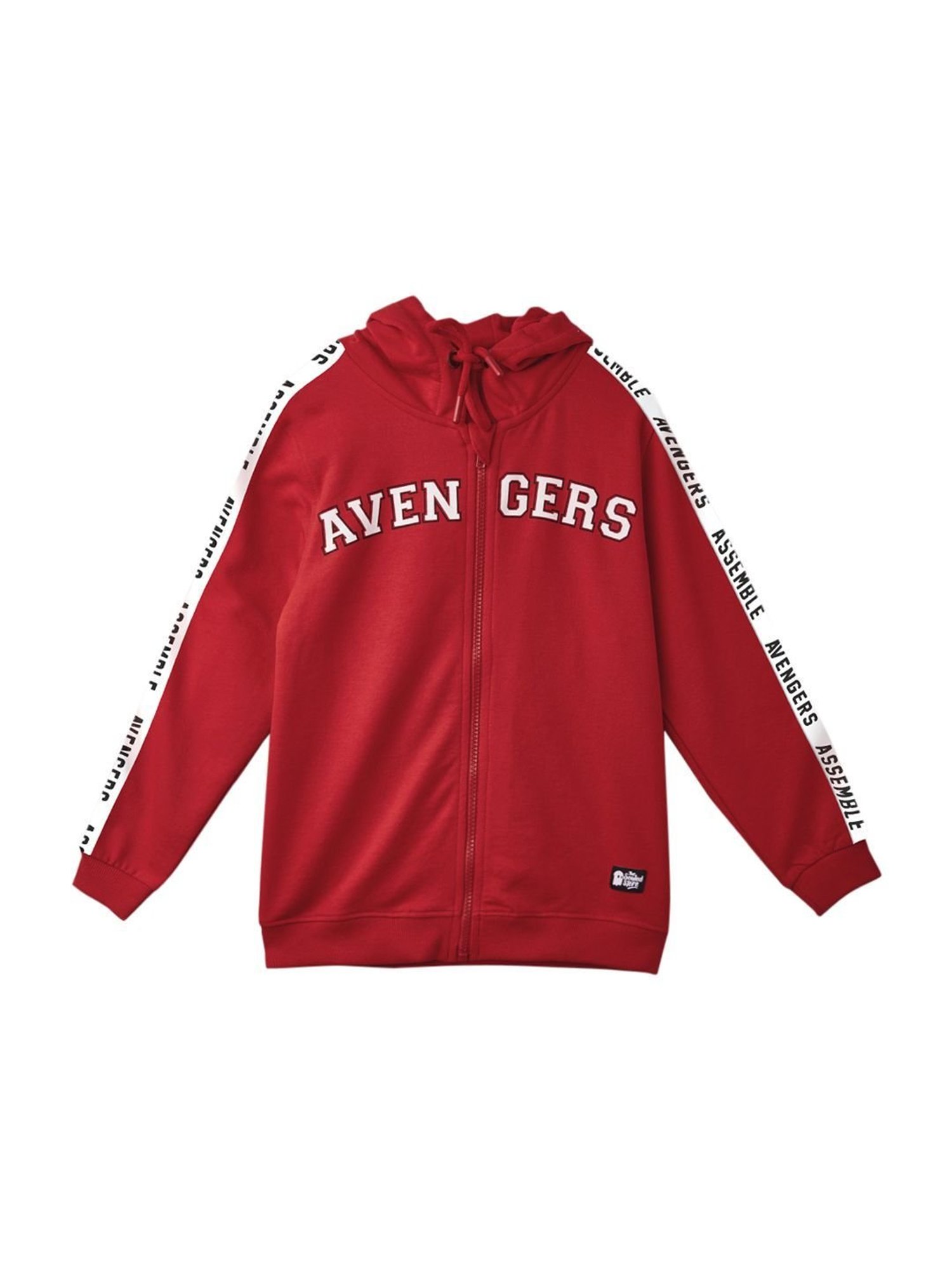 The Souled Store Kids Red Cotton Printed Full Sleeves Marvel Hoodie